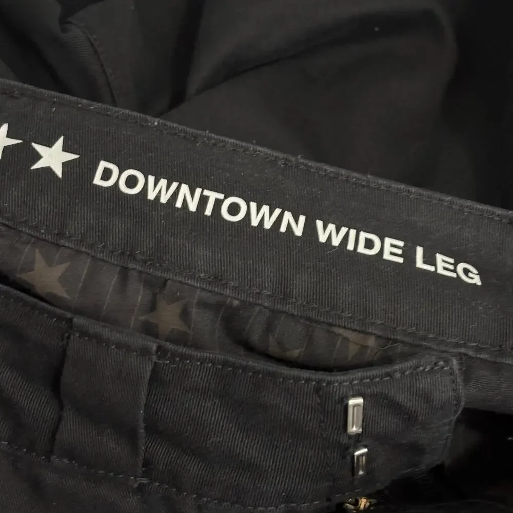 FiveStar General Pants Juniors 1 25 Black Wide Leg Downtown Chino Baggy‎ Canvas
